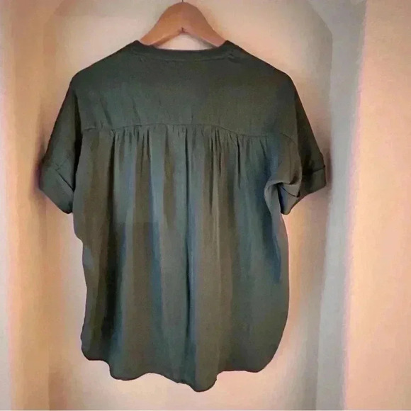 Joan Vass Short Sleeve “Silky” Blouse - Picture 2 of 4
